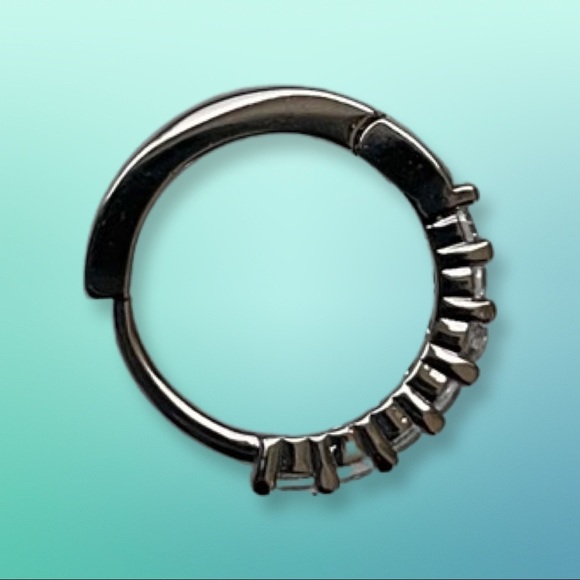 Crystal Huggie Hoop Earrings - Picture 6 of 6